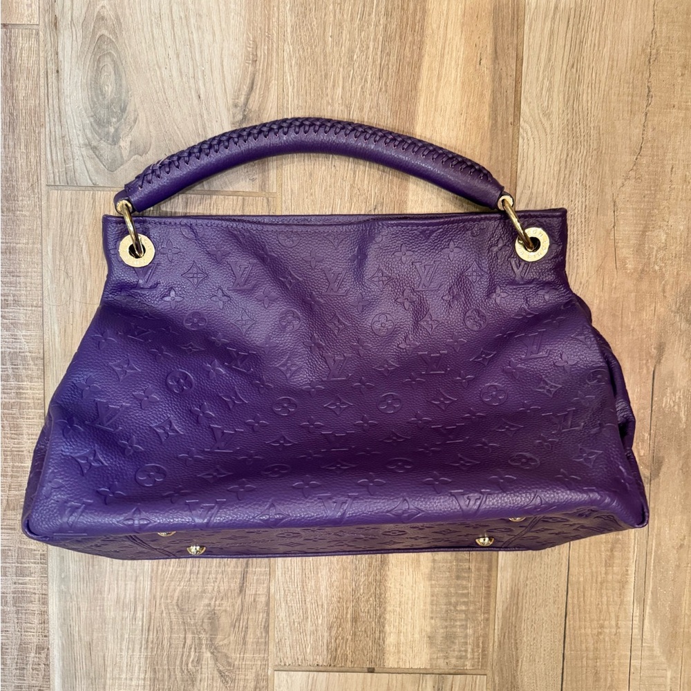 Designer inspired purple tote bag